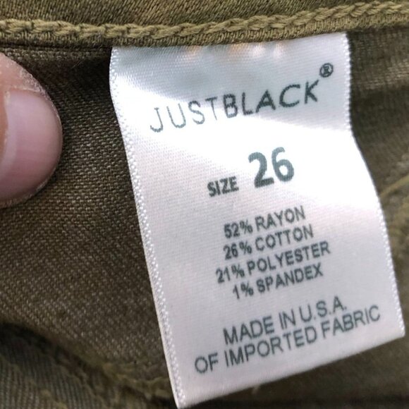 Just Black Womens  Pants Size 26P Lot Of Two Stretch Skinny Leg Casual Black Tan - Picture 11 of 14